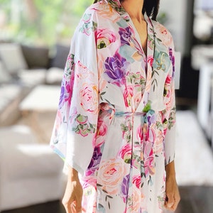 Succulent Robe Succulent Bridesmaid Robes Floral Bridesmaid Robes Floral Robes for Women Gifts for Her (EB3319M)