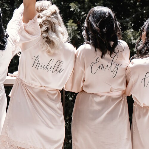 Bridesmaid Robes Personalized Bridesmaid Robes With Names Etsy