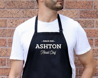 Mens Aprons customized - Aprons for Men Personalized Mens Apron Chef Gifts for Him (EB3242CTM)