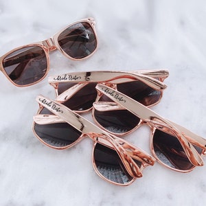 Rose Gold Sunglasses - Bachelorette Sunglasses - Bachelorette Party Sunglasses - Bride Tribe Sunglasses - Bridesmaid Sunglasses (EB3181TRB)