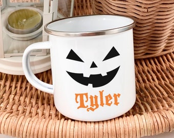 Halloween Mug Personalized Camper Mug Halloween Gifts For Kids Spooky Gift Idea Halloween Face Mug (EB3313HLW)