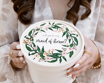 Will you be my Maid of Honor Proposal Box Maid of Honor Gift Box Will You Be My Maid of Honor Box (EB3306BPWR) EMPTY inside