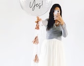 Balloon Tassels Tails DIY Balloon Tails, Gold, White, Rose Gold, Silver, Blush - you choose colors (EB3326) set of 11 tassels