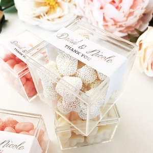 Personalized Favor Boxes Wedding Favor Boxes Personalized Candy Favor Boxes for Wedding Bridal Shower Favor Box 12| (EB3102F)  set of 12