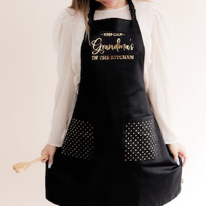 Christmas Gift for Grandma Holiday Gift for Grandmother Personalized Apron Grandma Gifts  (EB3242CTW)