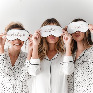 Personalized Sleep Masks - Bachelorette Party Favors - Bridesmaid Sleep Mask - Cute Bridesmaid Gift Ideas (EB3311P)