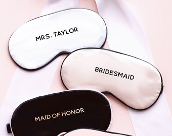 Custom Sleep Masks - Personalized Bridesmaid Gift Ideas Cheap Inexpensive Gifts for Her - Personalized Sleep Mask for Women (EB3311BOLD)