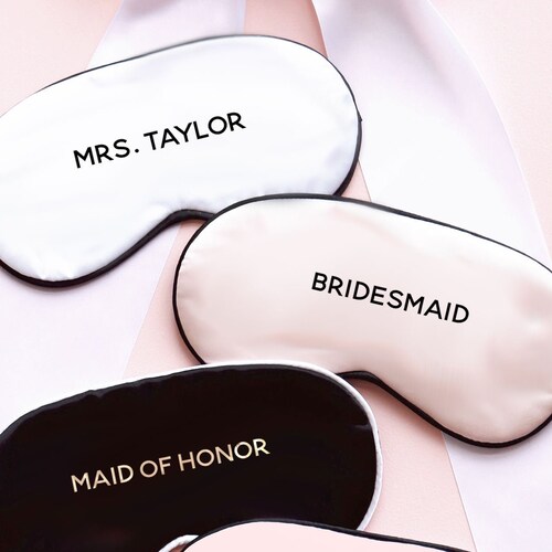 Custom Sleep Masks Personalized Bridesmaid Gift Ideas Cheap Etsy
