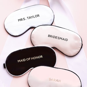 Custom Sleep Masks - Personalized Bridesmaid Gift Ideas Cheap Inexpensive Gifts for Her - Personalized Sleep Mask for Women (EB3311BOLD)