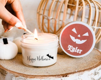 Halloween Candle Cute Halloween Gift Idea for Kids Spooky Basket Gift for Girlfriend Customizable Candle Friend Gift (EB3430HLW)
