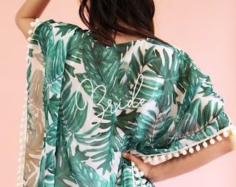 palm leaf swim cover up