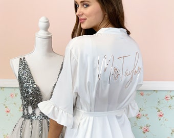 personalized bride robe