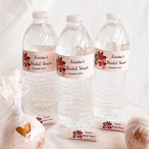 Personalized Water Bottle Labels Wedding Water Bottle Labels Waterproof Water Bottle Labels Custom Water Bottle Label (EB2350MP) set of 24|