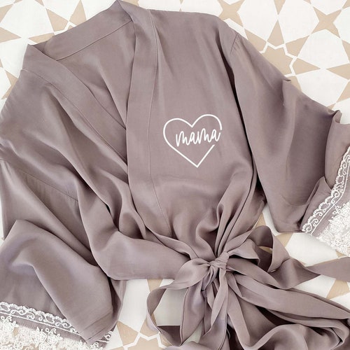 Mama Robe Pregnancy Robe Hospital Gown New Mom Maternity Robe Etsy