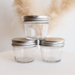 4 oz Mason Jar Mini Mason Jar Small Mason Jar Wedding Favors Small Mason Jars with lids Baby Shower Favors EB2392NP 24 pcs image 1