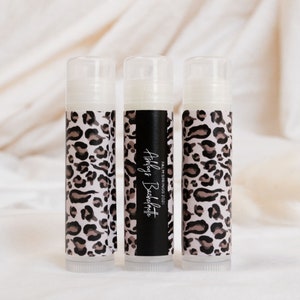 Bachelorette Party Favors - Leopard Print Favors - Personalized Chapstick - Bridal Shower Lip Balm Favors  ( EB3031LPD) 16| pcs