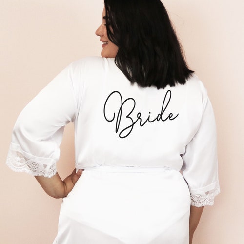PLUS SIZE Bride Robe Plus Size Robes for Bride to Be Plus Size Etsy