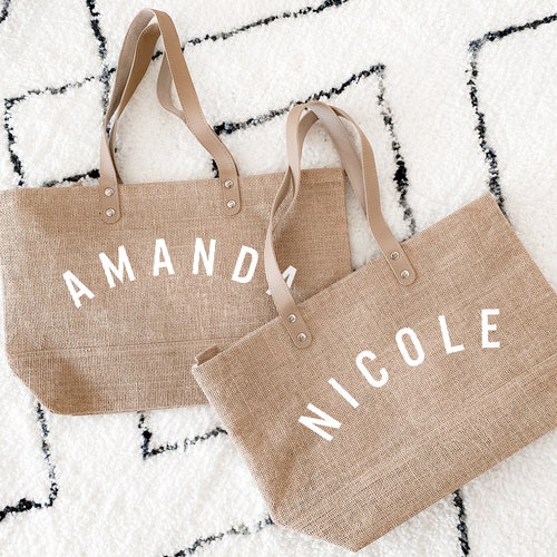 Personalized Tote Bag Custom Tote Bag Gift Bag for Bridesmaids Etsy