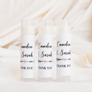Personalized Wedding Lip Balm Favors Wedding Favors for Guests Personalized Bridal Shower Lip Balm Favors Chapstick (EB3031GDN) - 16| pcs