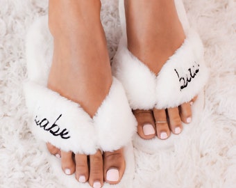 Babe Slippers Cozy Holiday Gifts for Women Christmas Gift Ideas Stocking Stuffers Teen Gifts Cute Fuzzy Slippers (EB3394WD)