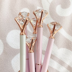 Bridal Shower Favor for Guests Rose Gold, Blush Pink White & Silver Diamond Pen Favors Inexpensive Gift Ideas for Women EB3303NP imagem 1