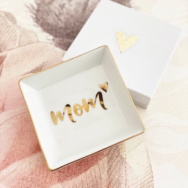 Mother of the Bride Gift - Mother of the Bride Jewelry Dish - Mother of the Groom Gift - Mom Ring Dish (EB3180MOM)