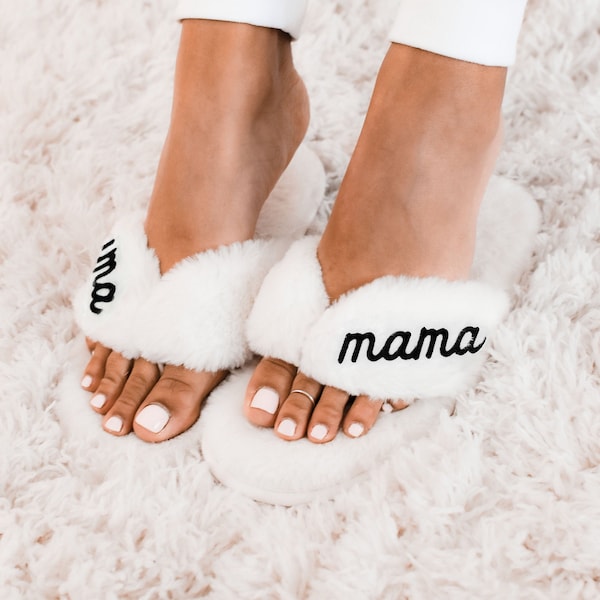 Mama Slippers Mother's Day Gift Idea for Mom Birthday Gift Baby Shower Gift New Mom Gift Pregnancy Gift  (EB3394MOM)