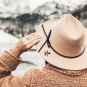 Mrs Fedora Engagement Photo Shoot Prop Wedding Photo Prop Bride Hat Bride Gift Ideas Mrs Hat Bridal Shower Gift Wedding Gift (EB3336MRS)