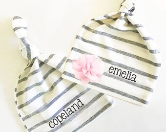Personalized Baby Hat - Personalized Baby Gifts Custom Baby Hats Personalized Baby Hat Coming Home Outfit Baby Shower Gift (EB3221) HAT ONLY