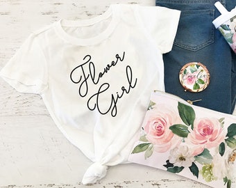 Flower Girl Shirt Flower Girl Tshirt Flower Girl Gift Flower Girl Top Flower Girl Ideas - (EB3161WD) FLOWER GIRL SHIRT