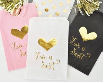 Paper Candy Bags - Wedding Favor Candy Bags -  Wedding Candy Buffet Bags - Wedding Favor Bags Bridal Shower Favor Bags (EB3038) set of 12