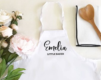 Child Apron for Kids Personalized Apron for Girls Baking Party Favors Cooking Party Favors Baking Party Apron Kid Apron (EB3244CT)