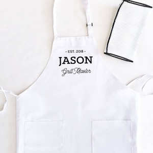 Mens Aprons customized Aprons for Men Personalized Mens Apron Chef Gifts for Him EB3242CTM immagine 2