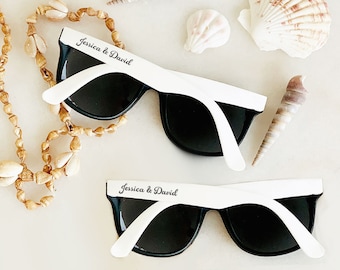 Wedding Sunglasses 24 Personalized Sunglasses Custom Sunglasses Sunglass Favors Destination Beach Wedding Favors (EB3107) - SET of 24|