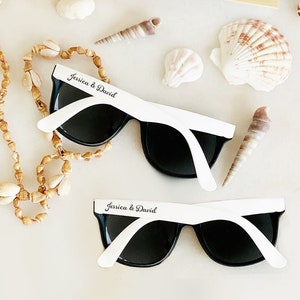 Wedding Sunglasses 24 Personalized Sunglasses Custom Sunglasses Sunglass Favors Destination Beach Wedding Favors (EB3107) - SET of 24|