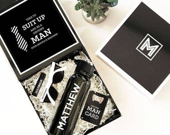 Groomsmen Gift Box Groomsmen Proposal Will You Be My Groomsman Box Groomsmen Box Gifts for Groom Dad Father  (EB3193BPW) EMPTY inside