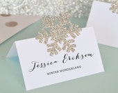 Items Similar To Snowflake Place Cards Snowflake Gift Tags Diy