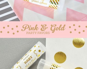 Girl Baby Shower Favors Pink Baby Shower Lip Balm Girl Baby Etsy
