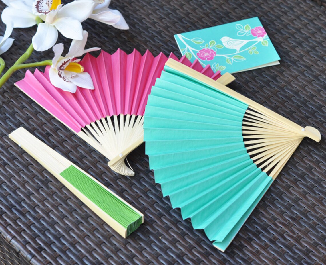 Paper Fan Hand Fan Wedding Fans Paper Hand Fan Paper Wedding Etsy