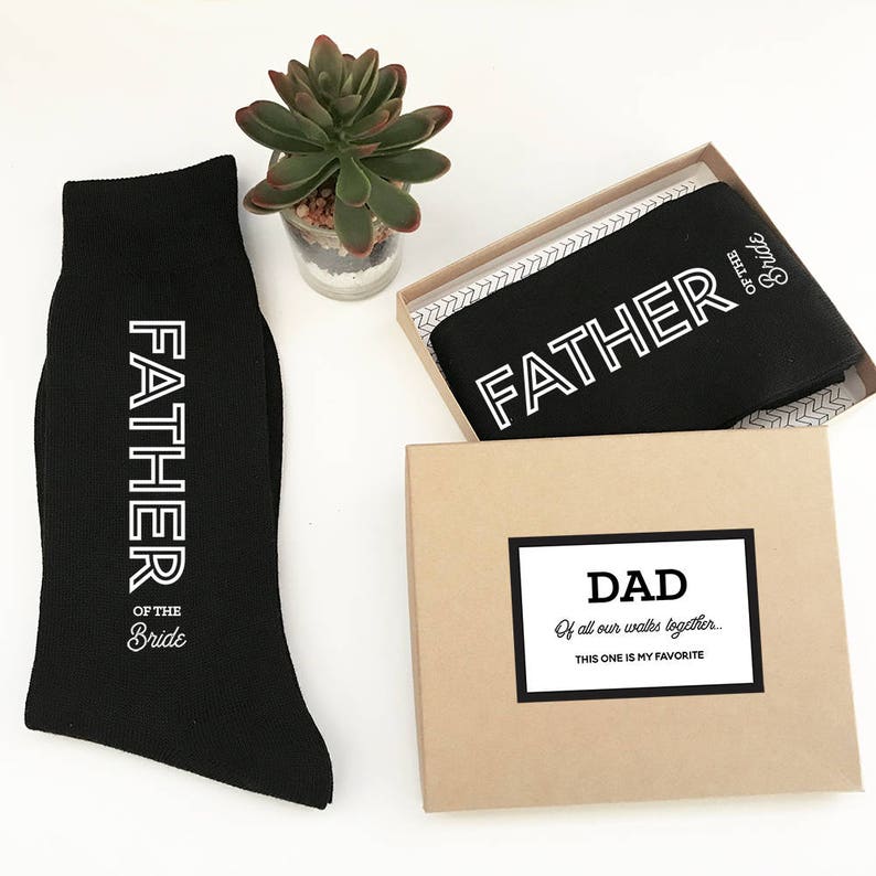 Father of the Groom Socks Father of the Groom Gift from Groom Father Gift Wedding Day Gift for Dad from Son Grooms Father Socks EB3258GM image 2