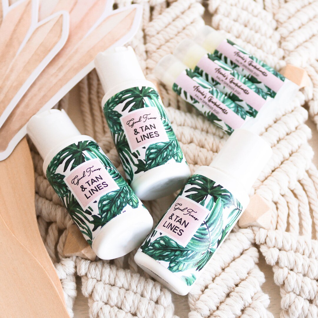 Mini Sunscreen Favors Tropical Bachelorette Party Favor Good Time & Tan