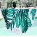 Palm Leaf Towel Beach Bachelorette Party Gifts Tropical Bachelorette Party Favors Personalized Beach Towel  (EB3327PLMP) 