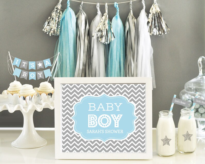 Baby Boy Shower Decor Its a Boy Baby Shower Banner Baby Etsy