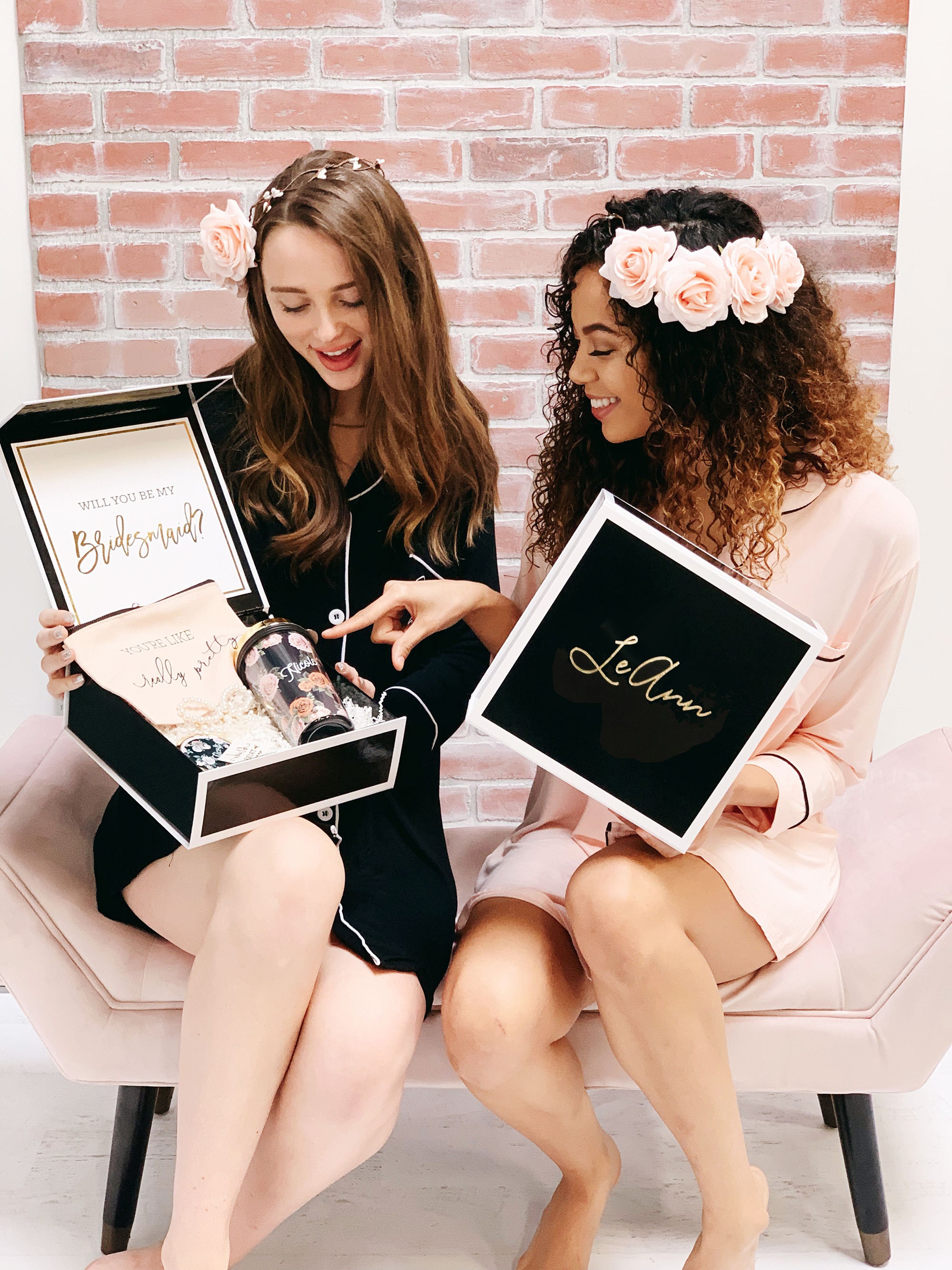 Custom Bridesmaid Proposal with Name, Bride Squad Wedding Gift Makeup –  Busybee Creates