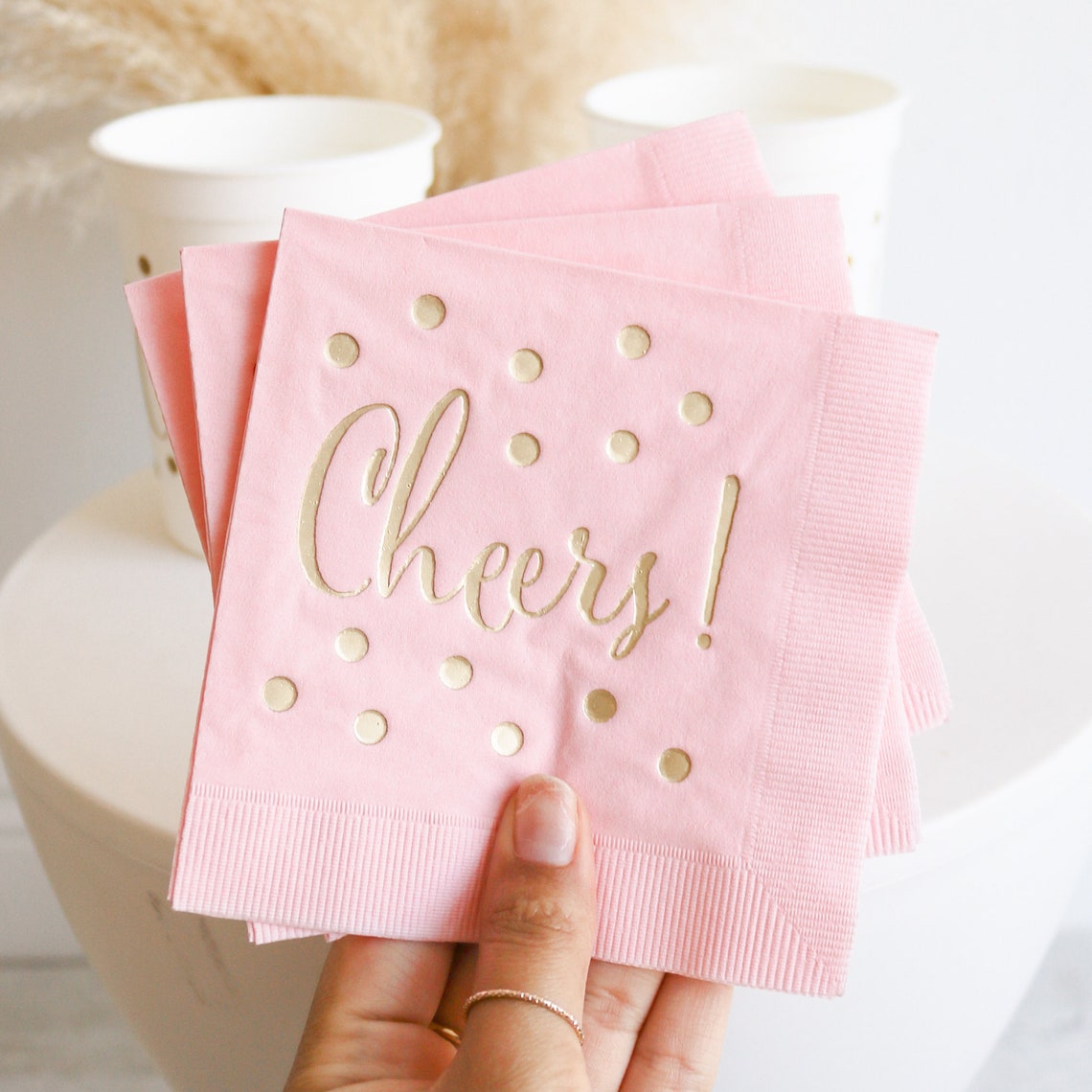 Cheers Napkins Cocktail Napkins Party Napkins Paper Etsy