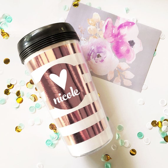 Personalized Gifts for Women Personalized Travel Mugs Personalized Coffee Mug Personalized Birthday Gift Rose Gold Mug (EB3135) Il_570xn