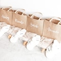 Bridesmaid Tote Bags | Personalized Burlap Totes | Bridesmaid Proposal Bags | Tote Bag With Name | Matching Bridesmaid Totes (EB3259P) product logo