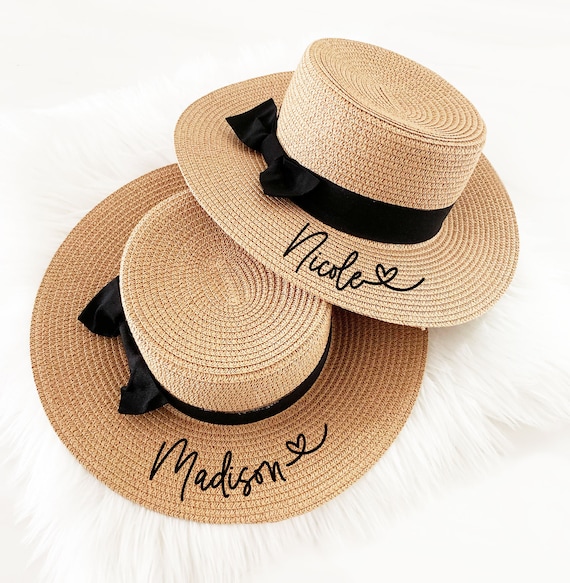 junto a Interpretación Nublado Sombrero de playa de dama de honor Sombreros de despedida de - Etsy México