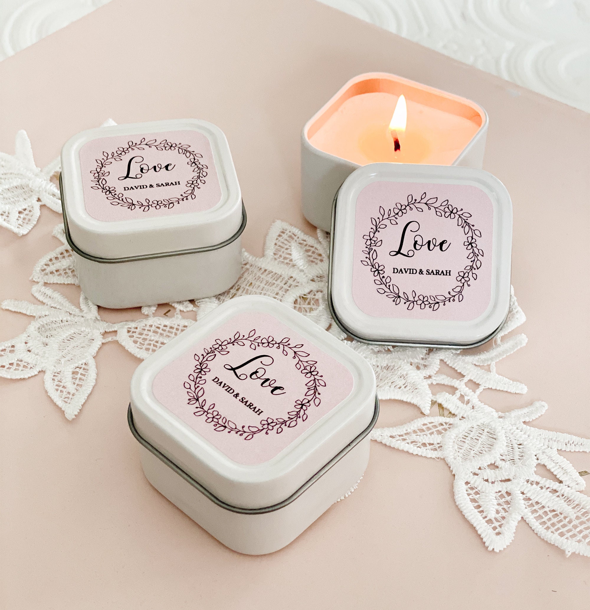 Candle Favors Wedding Favor Candles Personalized Candles Etsy