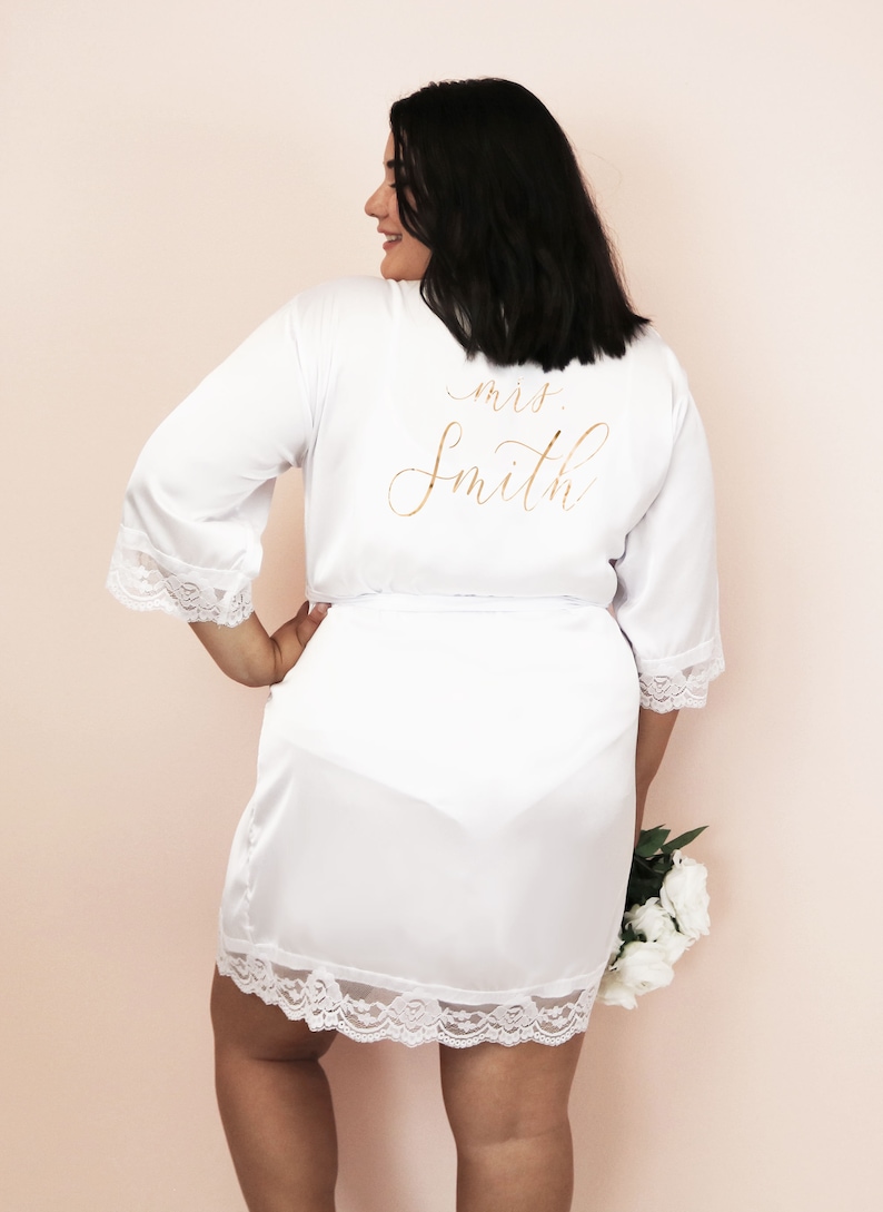 plus size bride robe